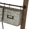 Glitzhome® 43.31" Farmhouse Metal & Wooden Magazine Rack